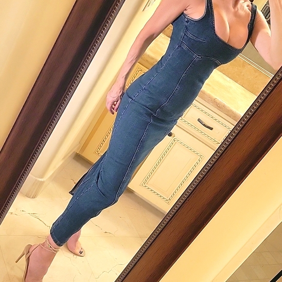 Cotton:On Dark Denim Tank-Style Maxi Dress, Sz 0 - Picture 5 of 16